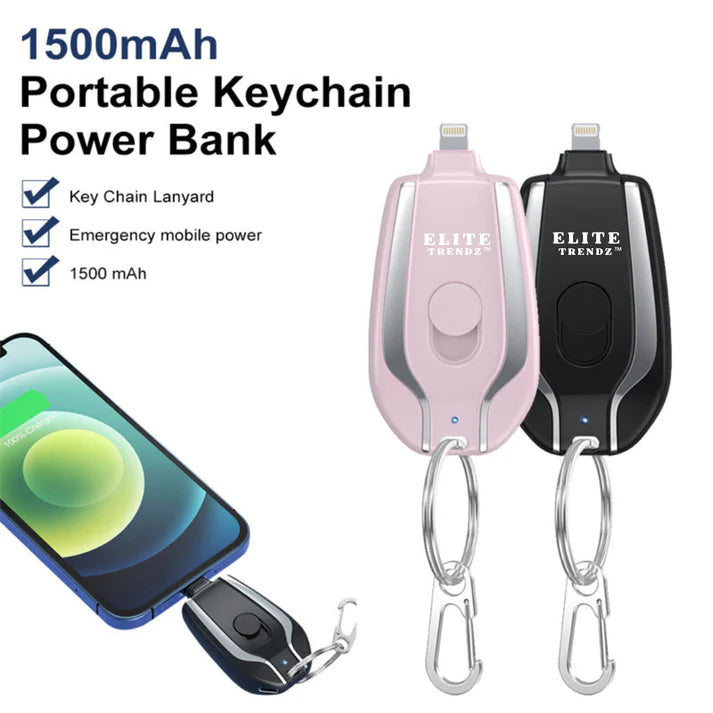 Elite-Trendz™ Portable Keychain Power Bank 2500 mAh