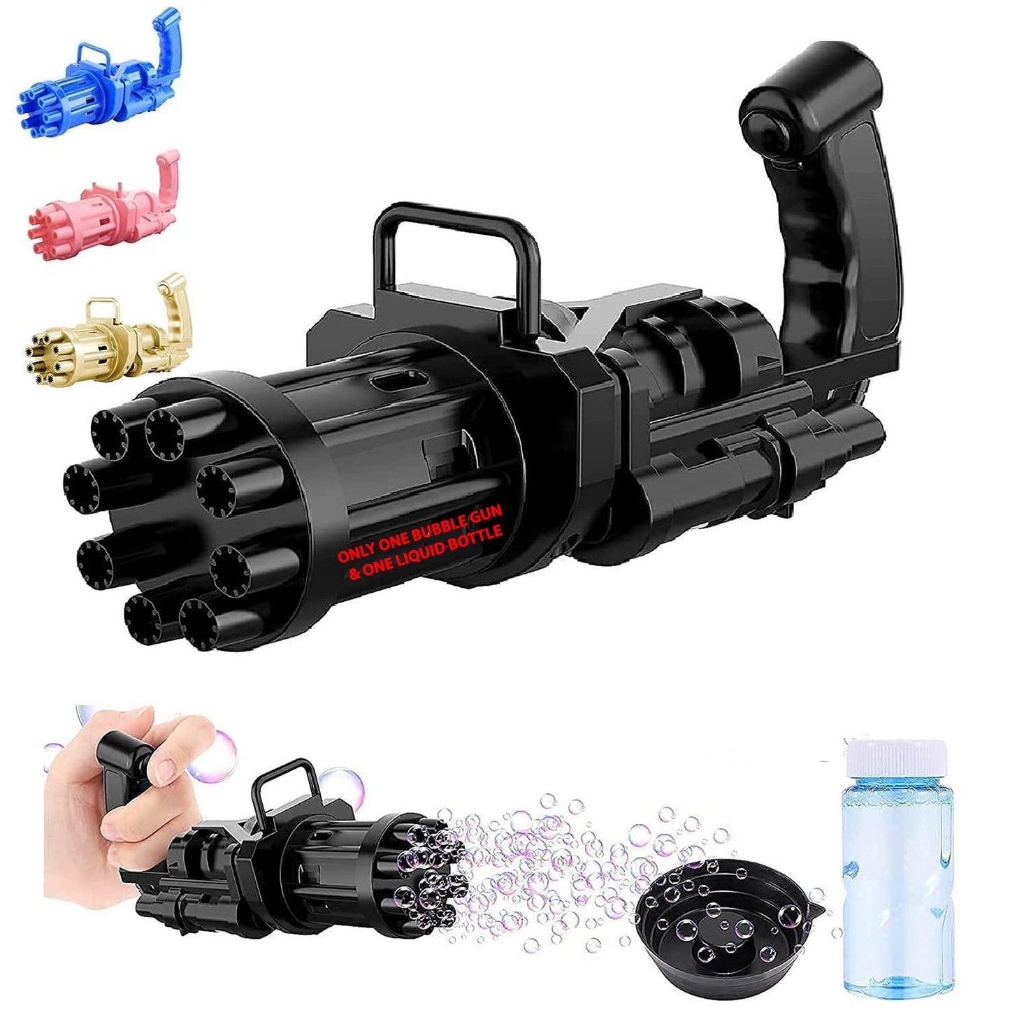 Rocket Launcher Electric Bubble Machine Gun for Toddlers Toys